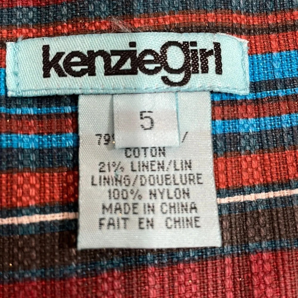 Kenzie Girl Linen Blend Pleated Skirt Pom Pom Hem Detail 5 - Picture 13 of 16